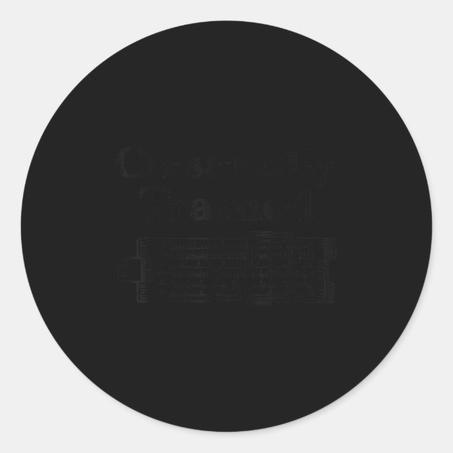 Pegatina Redonda Mechanical Og Clically Trained Slide Rule Calculat (Anverso)