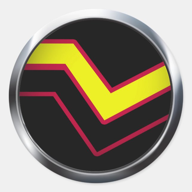 PEGATINA REDONDA MEDALLA DE ORGULLO LATEX DE GOMA (Anverso)