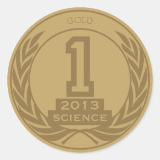 Pegatina Redonda Medalla de Oro Académica