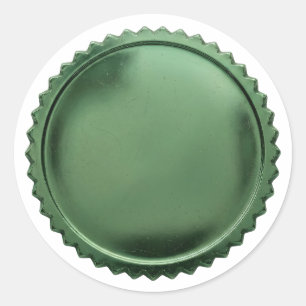 Pegatina Redonda Medalla de premio de estallido de estrella de hoja