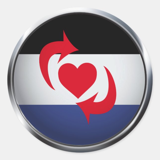 PEGATINA REDONDA MEDALLIZACIÓN DEL ORGULLO DEL INTERRUPTOR (Anverso)