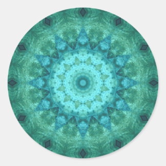 Pegatina Redonda Medallón oceánico Kaleidoscope