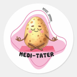 Pegatina Redonda Medi-Tater, Papa Pun |