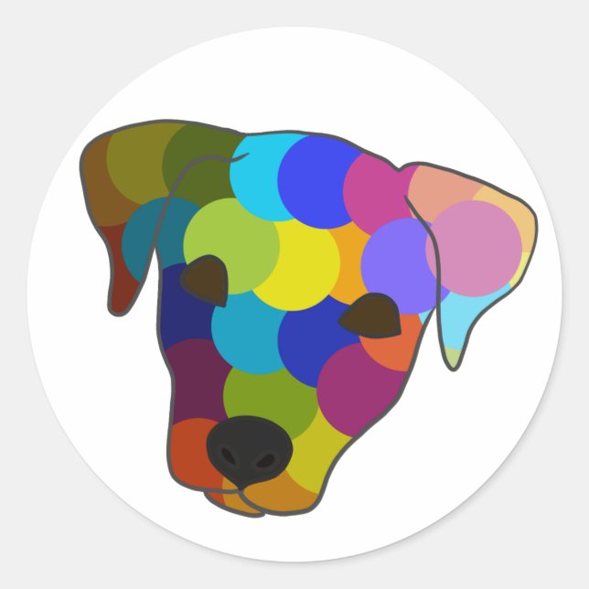 Pegatina Redonda Medianoche (Anverso)