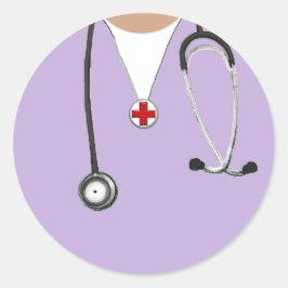 Pegatina Redonda Médica