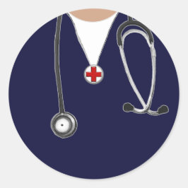 Pegatina Redonda Médica