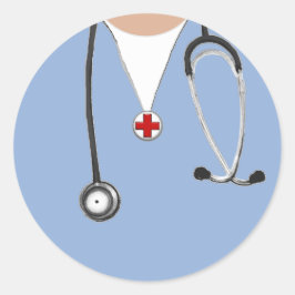 Pegatina Redonda Médica