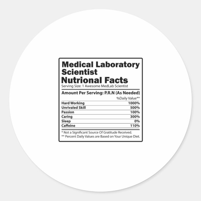 Pegatina Redonda Medical Lab Scientists | Laboratory Chemistry Gift (Anverso)