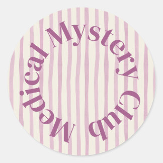 Pegatina Redonda 'Medical Mystery Club' Cute Health Humor Sticker