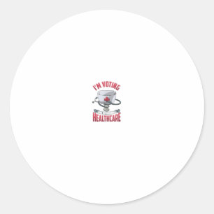 Pegatina Redonda Medicare de Salud Asequible Para Todos Los Servici