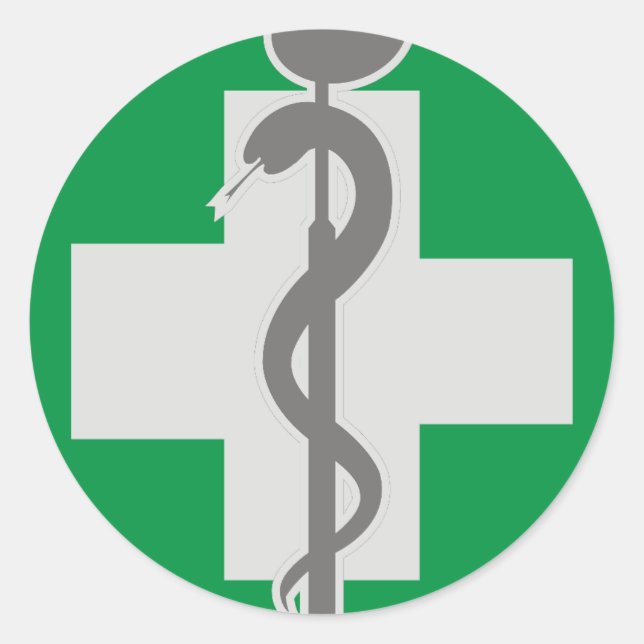 PEGATINA REDONDA MEDICINA (Anverso)