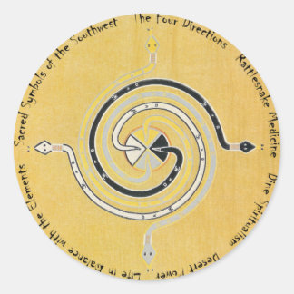 Pegatina Redonda Medicina para la serpiente 1