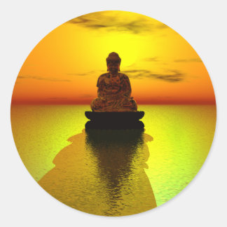 Pegatina Redonda Medición dorada 3