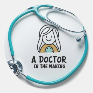 Pegatina Redonda Médico en formación