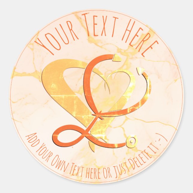 Pegatina Redonda Médico - Enfermero - Paramédico - Médico - Regalo (Anverso)