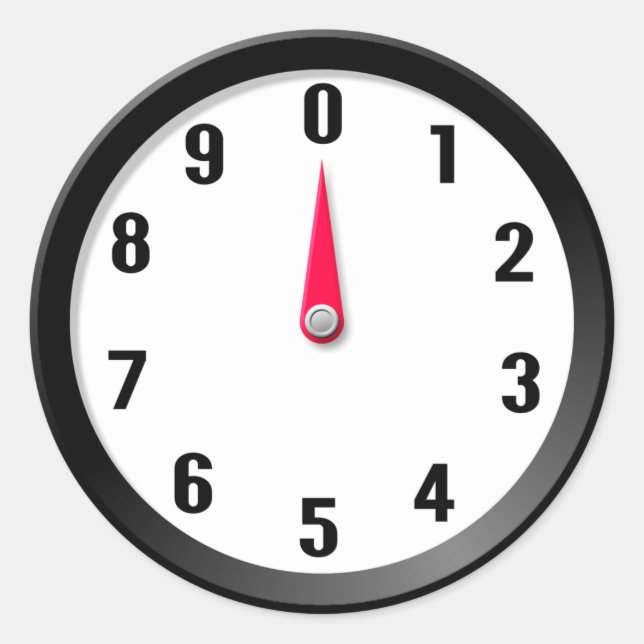 Pegatina Redonda Medidor 0 (Anverso)