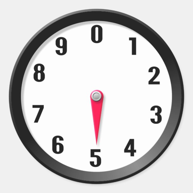 Pegatina Redonda Medidor 5 (Anverso)