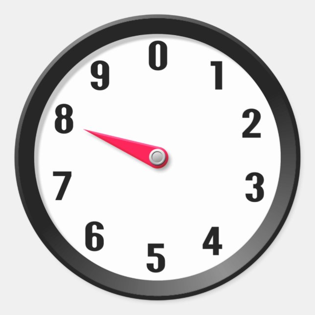 Pegatina Redonda Medidor 8 (Anverso)