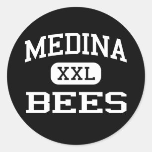Pegatina Redonda Medina - abejas - High School secundaria de Medina