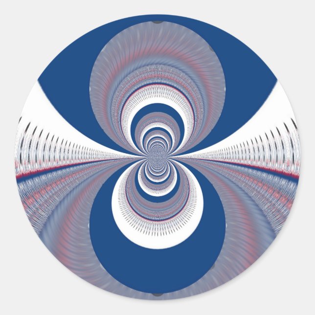 Pegatina Redonda Medio azul (Anverso)