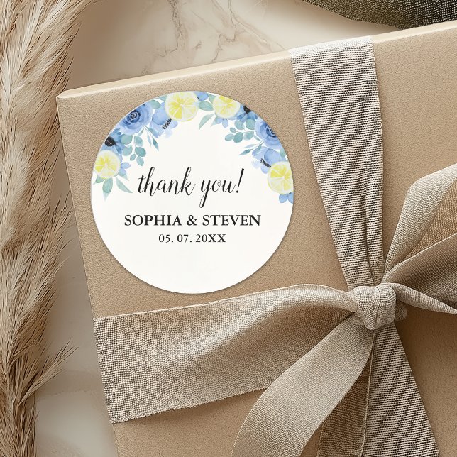 Pegatina Redonda Mediterranean Lemon-Themed Wedding (Subido por el creador)
