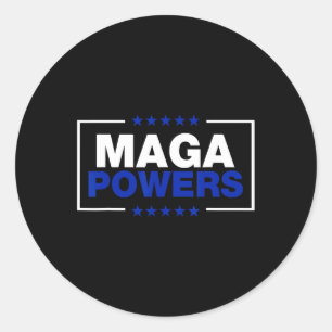 Pegatina Redonda Mega Potencias Funny Patriótico Trump Presidente 4