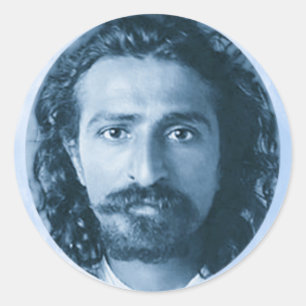 pegatina redonda meher baba