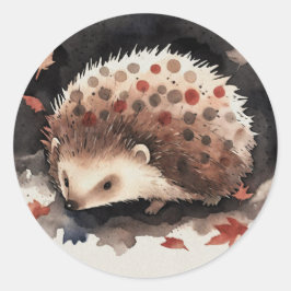 Pegatina Redonda Mein kleiner Igel-Freund „Zwergerl“