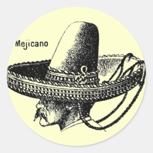 Pegatina Redonda Mejicano-Mexicano