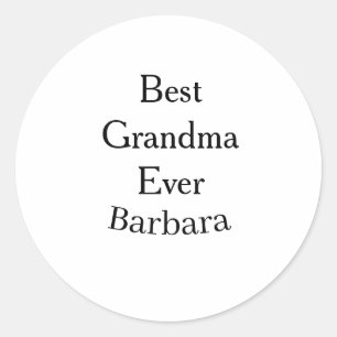 Pegatina Redonda Mejor abuela de todos los tiempos nombre fecha sen