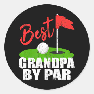 Pegatina Redonda Mejor Abuelo De Par Golf