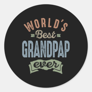 Pegatina Redonda Mejor Abuelo del Mundo