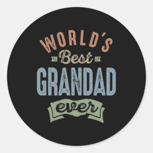 Pegatina Redonda Mejor abuelo del mundo