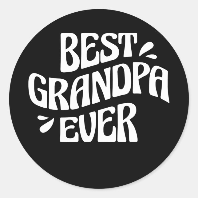 Pegatina Redonda Mejor abuelo jamás (Anverso)