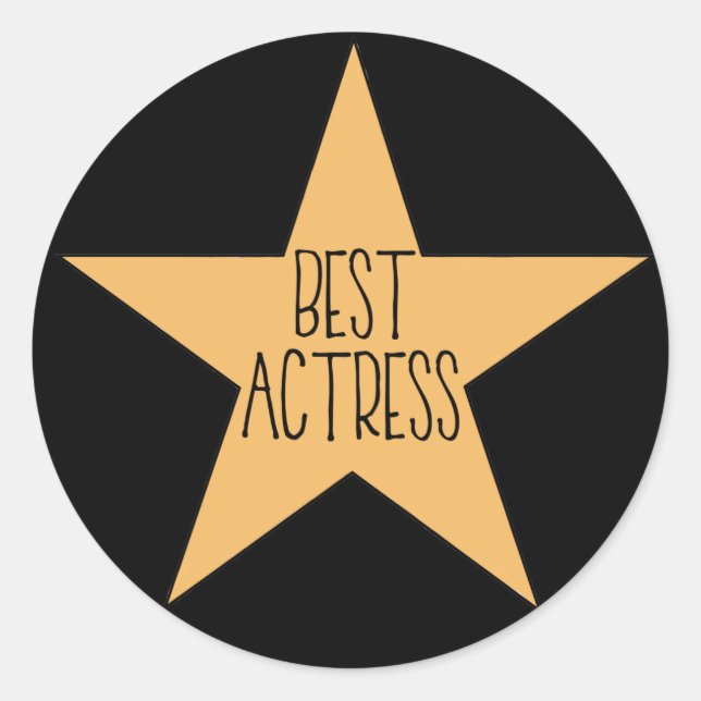 Pegatina Redonda "Mejor actriz" (Anverso)