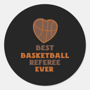 Pegatina Redonda Mejor Árbitro de Baloncesto de la Historia