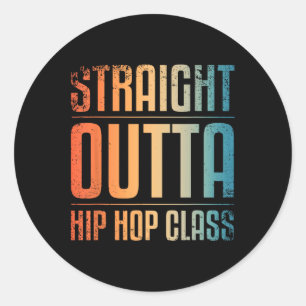 Pegatina Redonda Mejor Arte De Baile De Hip Hop Para Hombres Hop Da