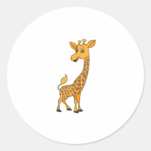 Pegatina Redonda Mejor Arte Giraffe Para Hombres Mujeres Giraffe Im