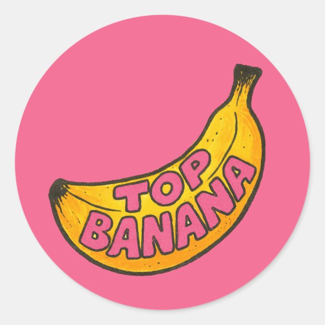 Pegatina Redonda Mejor Banana (Anverso)