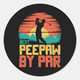 Pegatina Redonda Mejor Bunnyaw por Par Golfing Golf Golfista Divert