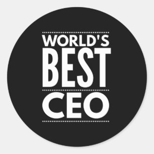 Pegatina Redonda Mejor CEO del mundo