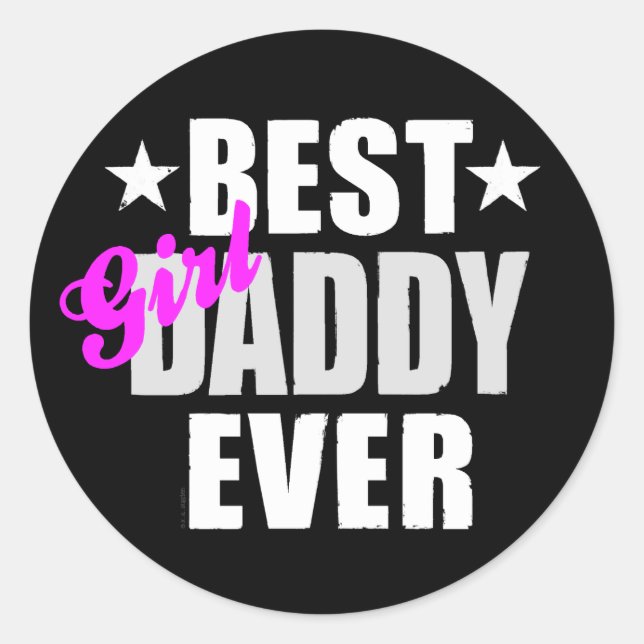 Pegatina Redonda Mejor Chica Papi (Anverso)