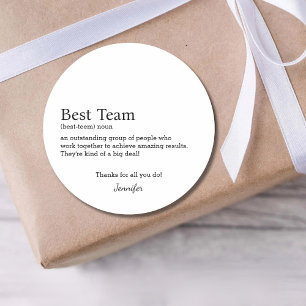 Pegatina Redonda Mejor Empleado de Apreciación del Personal Corpora