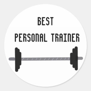 Pegatina Redonda Mejor entrenador personal