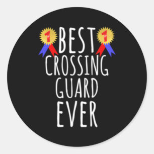 Pegatina Redonda Mejor Guardia de Cruces Escolar