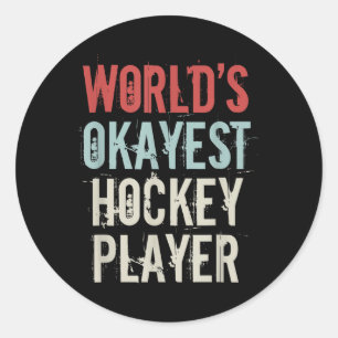 Pegatina Redonda Mejor jugador de hockey del mundo Juegos Olímpicos
