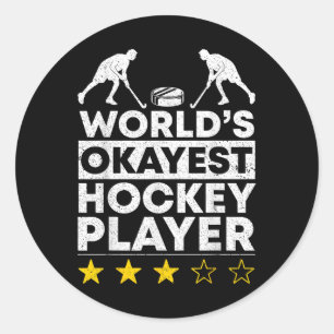 Pegatina Redonda Mejor jugador de hockey del mundo Juegos Olímpicos