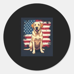 Pegatina Redonda Mejor Labrador Para Hombres Mujeres Yellow Lab Rec