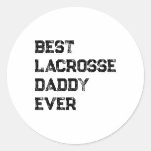 Pegatina Redonda Mejor Lacrosse Daddy - Lacrosse Dad Lacrosse P
