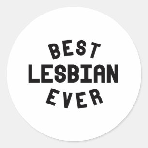 Pegatina Redonda Mejor Lesbiana